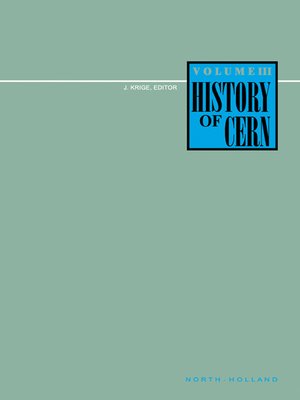 cover image of History of CERN, III
